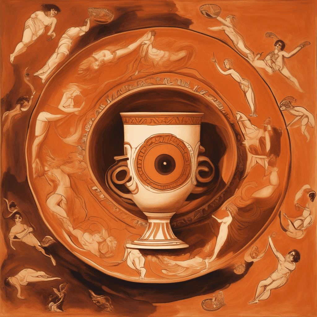 Terracotta Kylix – Eye Cup (drinking Cup)