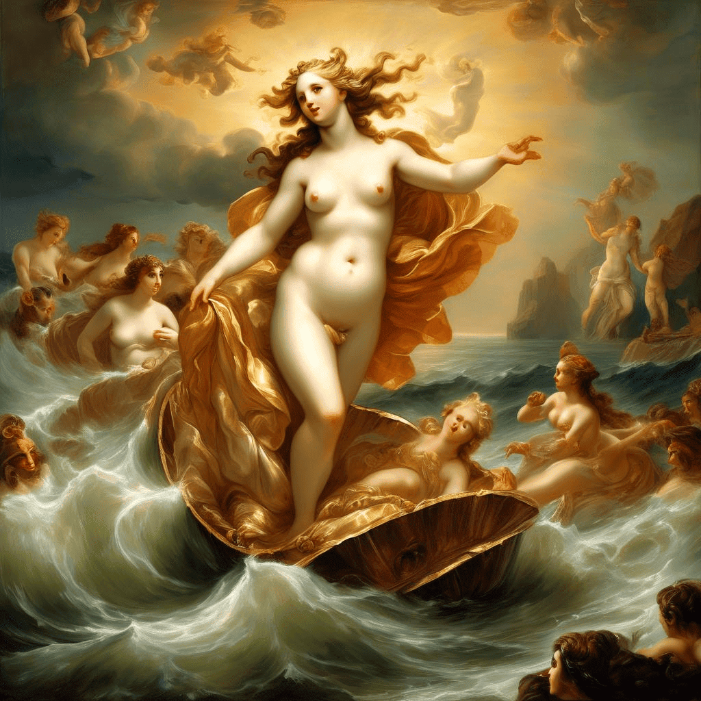 Venus Emerging from the Sea – Joseph-Marie Vien